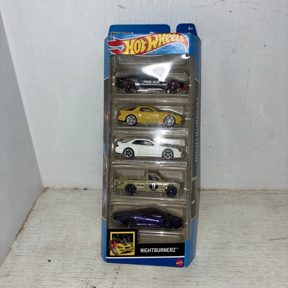 Hot Wheels Cars 2022 Nightburnerz 5 pack Honda Prelude, Mazda RX-7 Datsun #HW9